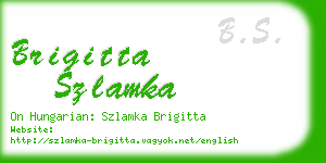 brigitta szlamka business card